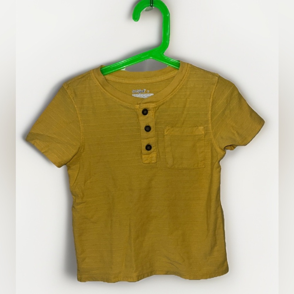 Cat & Jack Mustard Yellow Short Sleeve Tee